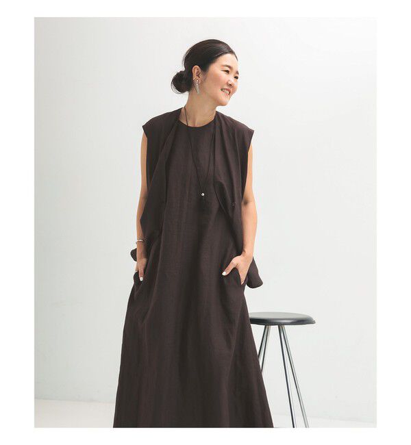 Demi-Luxe BEAMS 「リネン ラップ ジレ ブラウス .M」|シャツ・ブラウス|