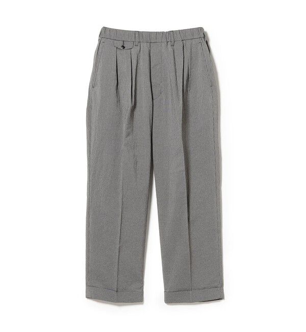 BEAMS PLUS「BEAMS PLUS｜2 Pleats Anywhere(wear) Seersucker Plaid｜ 吸水速乾  パッカブル 」|チノ|
