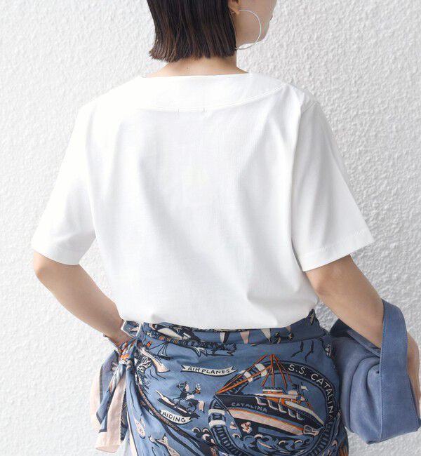 SHIPS for women「《予約》【WEB限定】〈ネックが選べる2サイズ展開〉オーガニックコットン バリエーションネック TEE」|Tシャツ・カットソー|