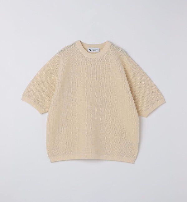 SHIPS「City Ambient Products:〈手洗い可能〉ポリエステル メッシュ ニット ショートスリーブ Tシャツ」|その他|オフホワイト