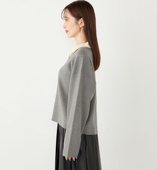 SHIPS Colors 「SHIPS Colors:〈手洗い可能〉スキッパー ニット &times; スカート セットアップ◇」|ニット・セーター|