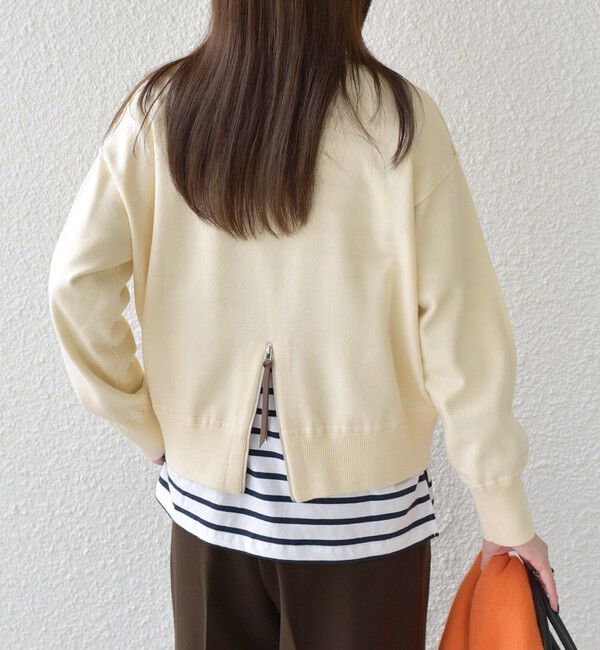 SHIPS Colors 「SHIPS Colors:〈手洗い可能〉スウェットライク バックジップ ニット◇」|ニット・セーター|