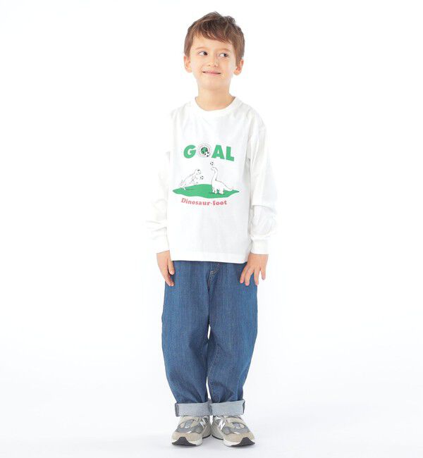 SHIPS KIDS「【SHIPS KIDS別注】ARCH＆LINE:100～130cm / 恐竜 長袖 Tシャツ」|Tシャツ・カットソー|