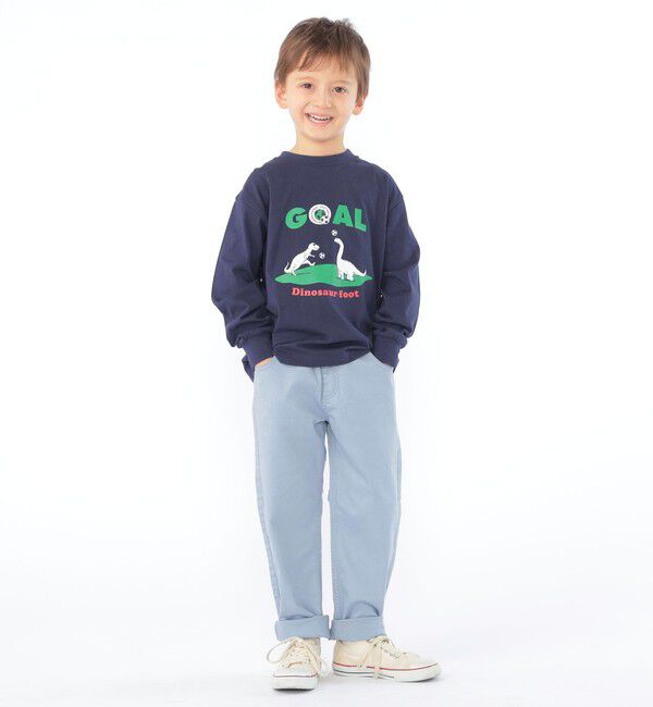SHIPS KIDS「【SHIPS KIDS別注】ARCH＆LINE:100～130cm / 恐竜 長袖 Tシャツ」|Tシャツ・カットソー|