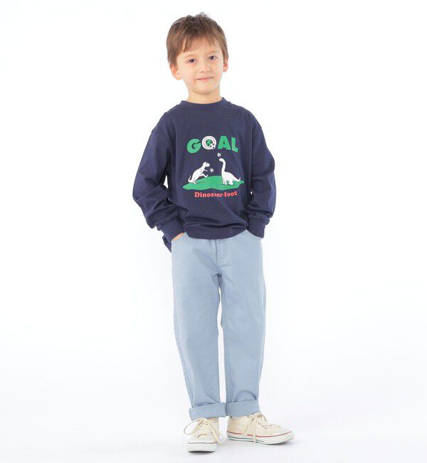 SHIPS KIDS「【SHIPS KIDS別注】ARCH＆LINE:100～130cm / 恐竜 長袖 Tシャツ」|Tシャツ・カットソー|