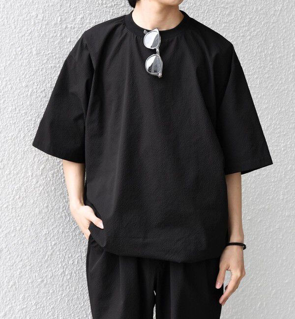 SHIPS any「SHIPS any:〈撥水/軽量/ストレッチ〉SOLOTEX(R)  シアサッカー スピンドル Tシャツ ◇」|Tシャツ・カットソー|