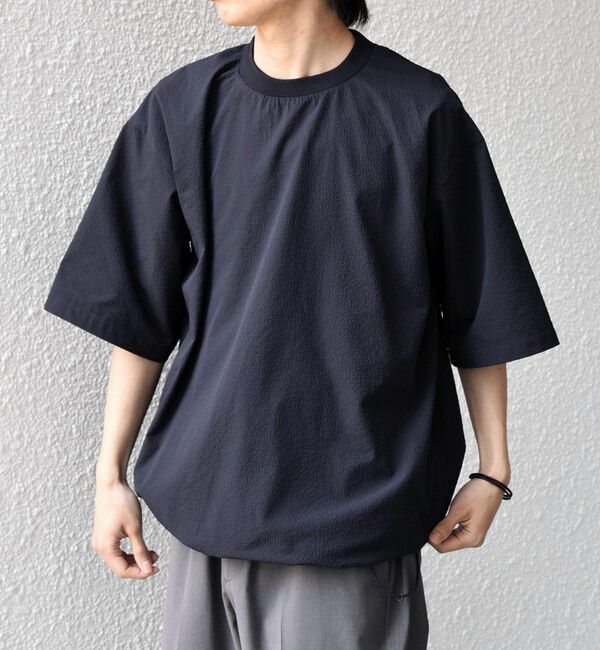 SHIPS any「SHIPS any:〈撥水/軽量/ストレッチ〉SOLOTEX(R)  シアサッカー スピンドル Tシャツ ◇」|Tシャツ・カットソー|
