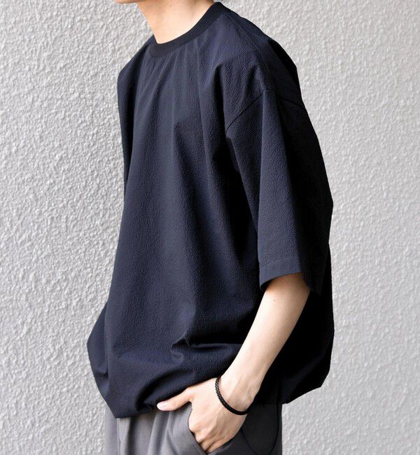 SHIPS any「SHIPS any:〈撥水/軽量/ストレッチ〉SOLOTEX(R)  シアサッカー スピンドル Tシャツ ◇」|Tシャツ・カットソー|