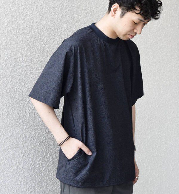 SHIPS any「SHIPS any:〈撥水/軽量/ストレッチ〉SOLOTEX(R)  シアサッカー スピンドル Tシャツ ◇」|Tシャツ・カットソー|