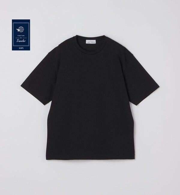SHIPS「SHIPS:〈FUNCTION〉I Cottoni di Albini カノコ 半袖 Tシャツ」|Tシャツ・カットソー|ブラック