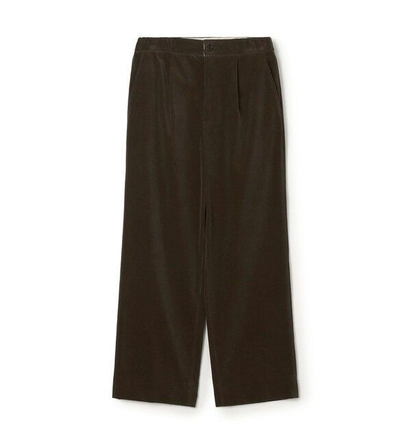 MACPHEE「コットンコーデュロイ タックストレートパンツ」|その他|49 ダークブラウン