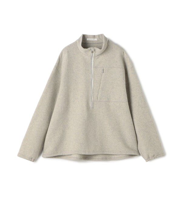 GALERIE VIE「ウールカシミヤフリース ハーフジッププルオーバー」|Tシャツ・カットソー|13 ライトグレー