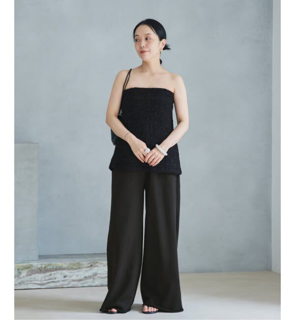 Plage「《予約》TWEED ニットベアトップ」|チューブトップ|