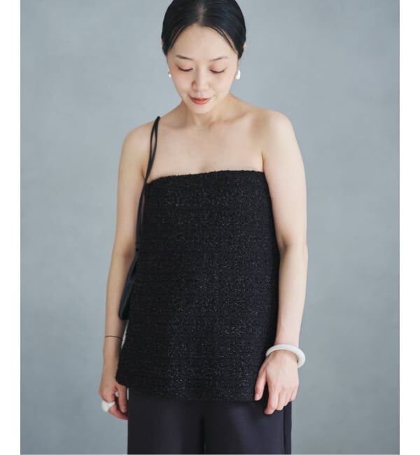 Plage「《予約》TWEED ニットベアトップ」|チューブトップ|