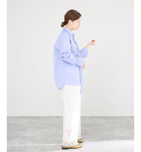 IENA「MA/RE/マレ RIBBON SHIRTS シャツ LIGHT COTTON 104 GR」|シャツ・ブラウス|