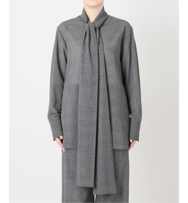 VERMEIL par iena「《予約》Glen Check ボウブラウス」|シャツ・ブラウス|