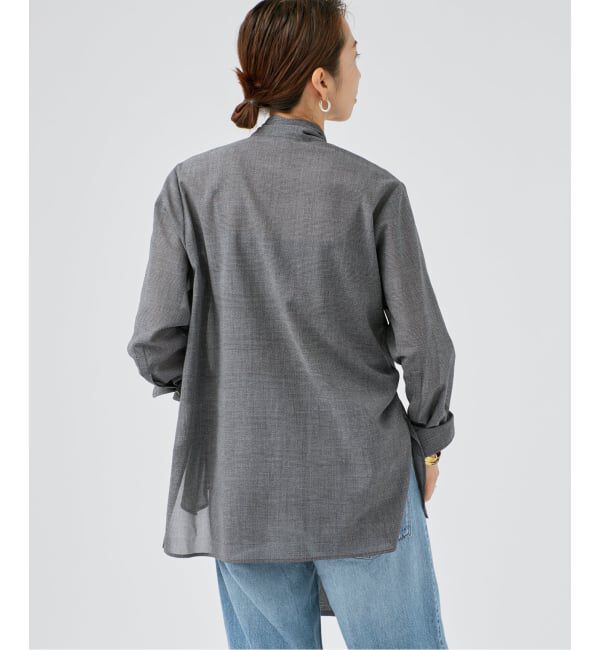 VERMEIL par iena「《予約》Glen Check ボウブラウス」|シャツ・ブラウス|