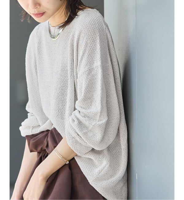 JOURNAL STANDARD「《追加》ペーパーヤーンカノコルーズプルオーバー」|ニット・セーター|