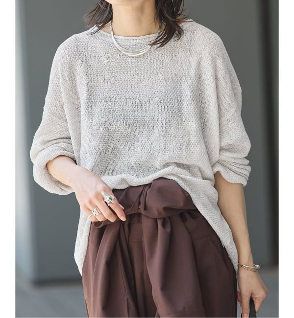 JOURNAL STANDARD「《追加》ペーパーヤーンカノコルーズプルオーバー」|ニット・セーター|