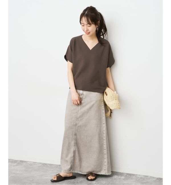 Spick and Span「《手洗い可》CO/PE コンフォートフレンチプルオーバー」|ニット・セーター|