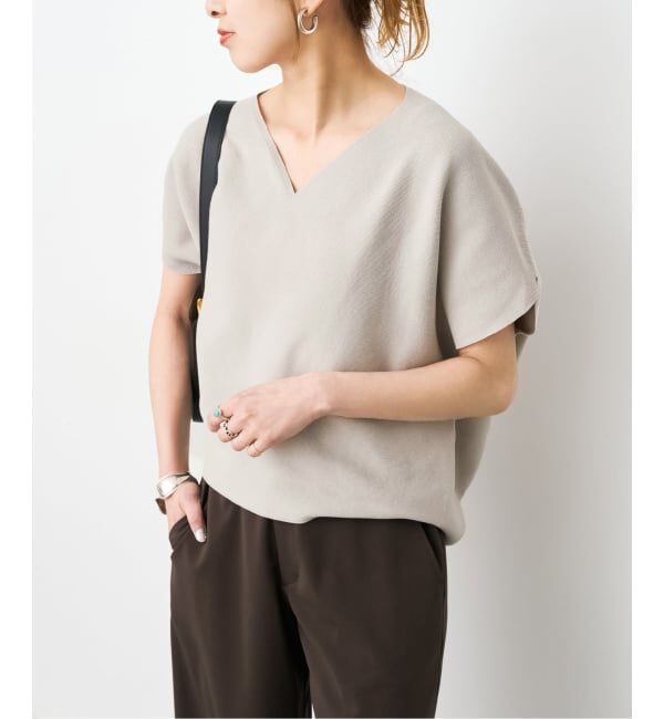 Spick and Span「《手洗い可》CO/PE コンフォートフレンチプルオーバー」|ニット・セーター|