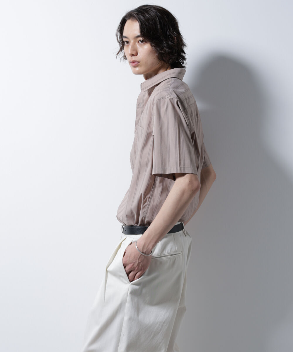 NANO universe「「ICE FLOW LINEN」バリエーションシャツ 半袖」|シャツ・ブラウス|