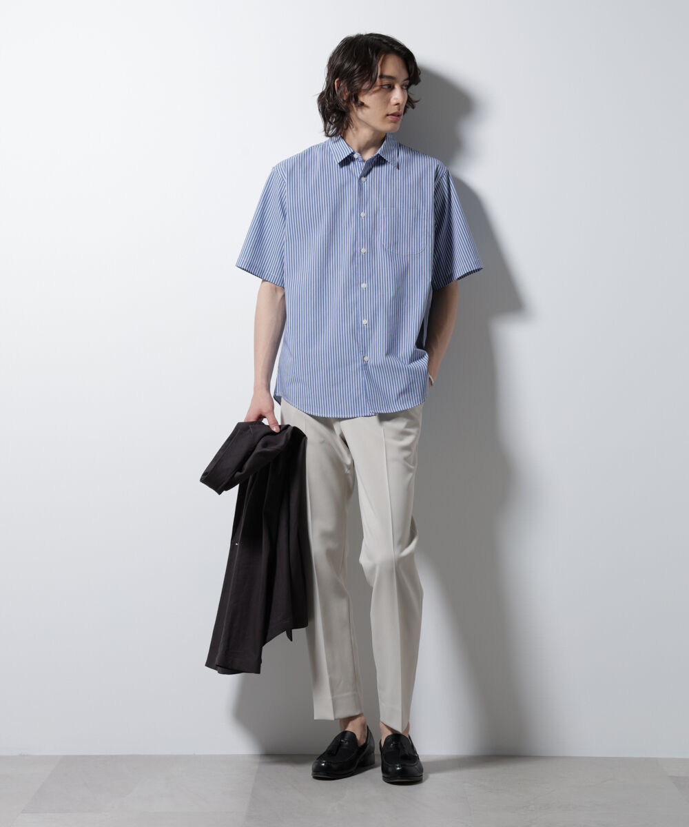 NANO universe「「ICE FLOW LINEN」バリエーションシャツ 半袖」|シャツ・ブラウス|