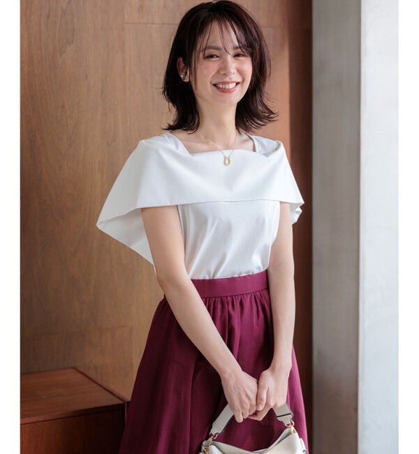 組曲「GIZAコットンオフショルダー カットソー」|Tシャツ・カットソー|