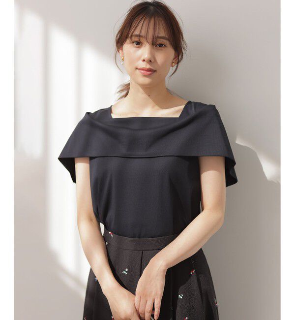 組曲「GIZAコットンオフショルダー カットソー」|Tシャツ・カットソー|ネイビー系