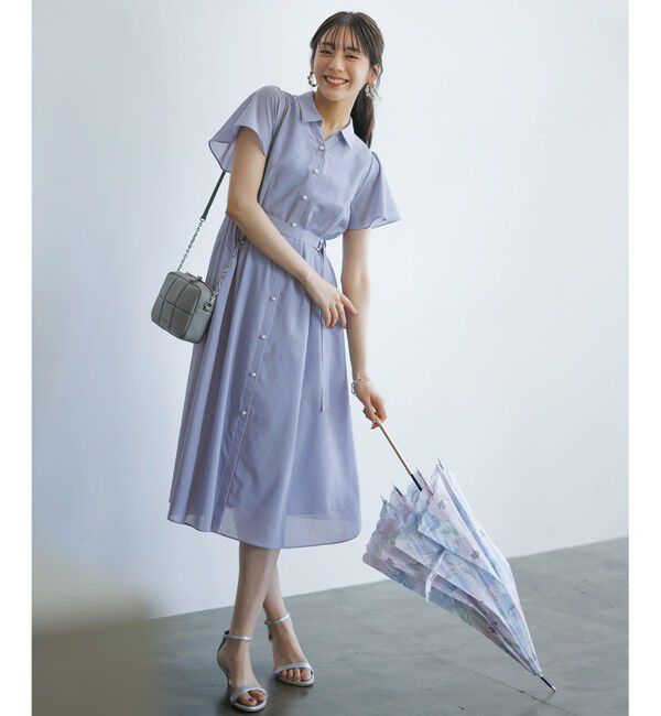 ANY SIS「【洗える】ビューティフレア シャツワンピース」|ワンピース|