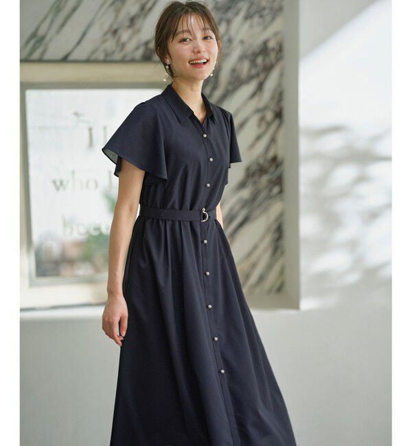 ANY SIS「【洗える】ビューティフレア シャツワンピース」|ワンピース|