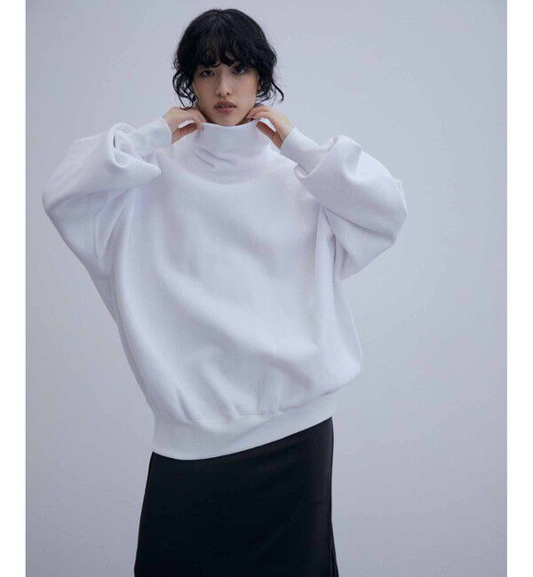 ADAM ET ROPE'「【WEB限定】ボリュームスリーブ 裏起毛 スウェット オフタートルネック / ユニセックス」|スウェット・ジャージ|