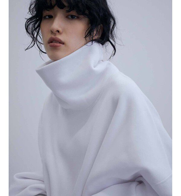 ADAM ET ROPE'「【WEB限定】ボリュームスリーブ 裏起毛 スウェット オフタートルネック / ユニセックス」|スウェット・ジャージ|ホワイト(10)