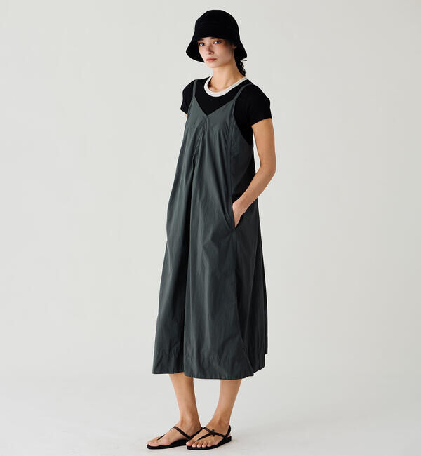 DANTON「DANTON | ナイロンタフタ Aライン キャミソールワンピース WOMEN」|ワンピース|