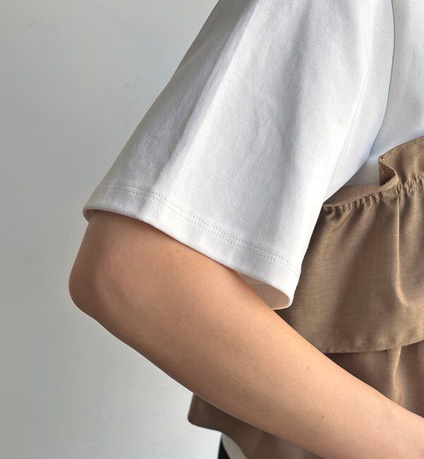  「【WEB限定/セットアップ可能】フリルビスチェドッキングTEE」|Tシャツ・カットソー|