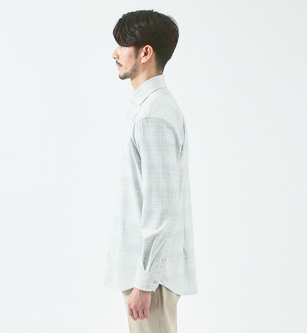 ABAHOUSE「【FLEX SHIRTS】接触冷感 スラブチェック 長袖シャツ」|シャツ・ブラウス|