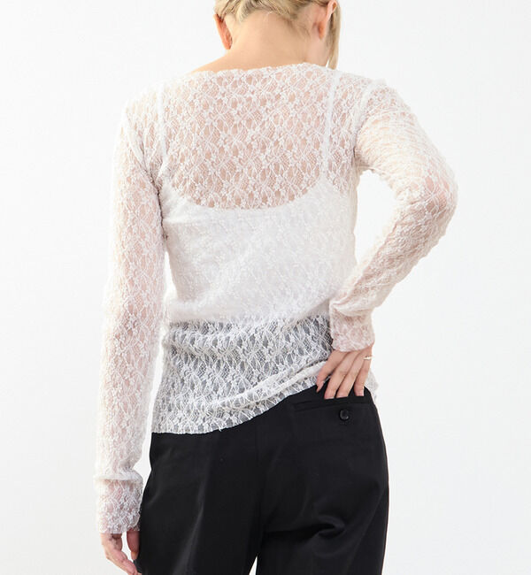 SOFFITTO「【A_/エース】ストレッチレースプルオーバー」|Tシャツ・カットソー|