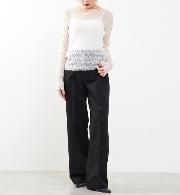 SOFFITTO「【A_/エース】ストレッチレースプルオーバー」|Tシャツ・カットソー|