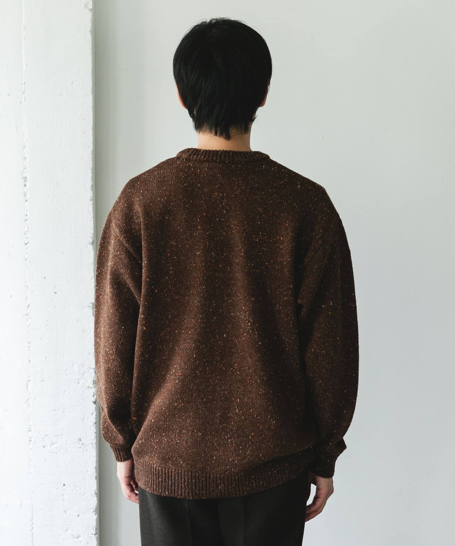 URBAN RESEARCH DOORS「ウールブレンドネップクルーネックニット」|ニット・セーター|