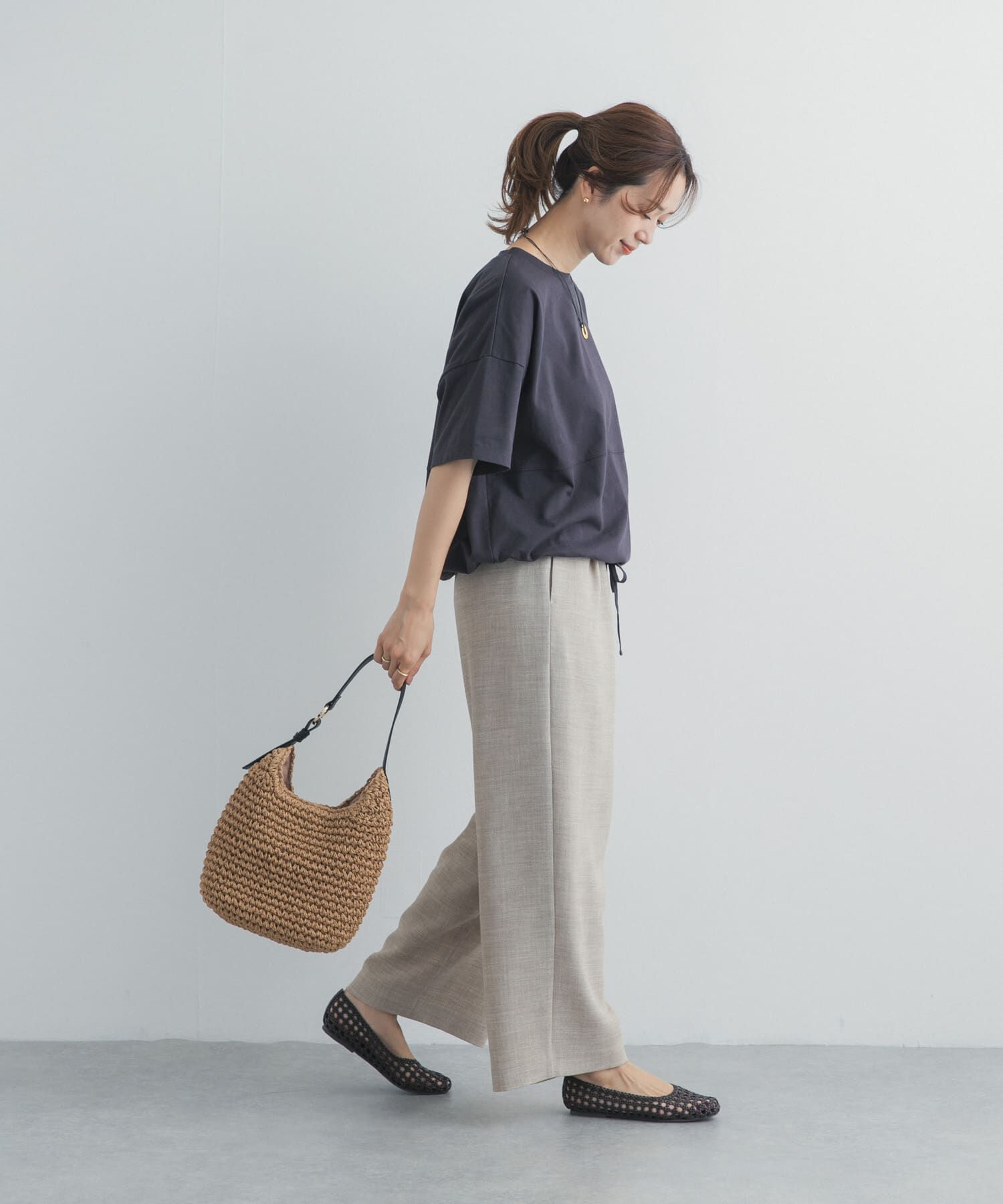 URBAN RESEARCH DOORS「ヘムドロストプルオーバー」|Tシャツ・カットソー|