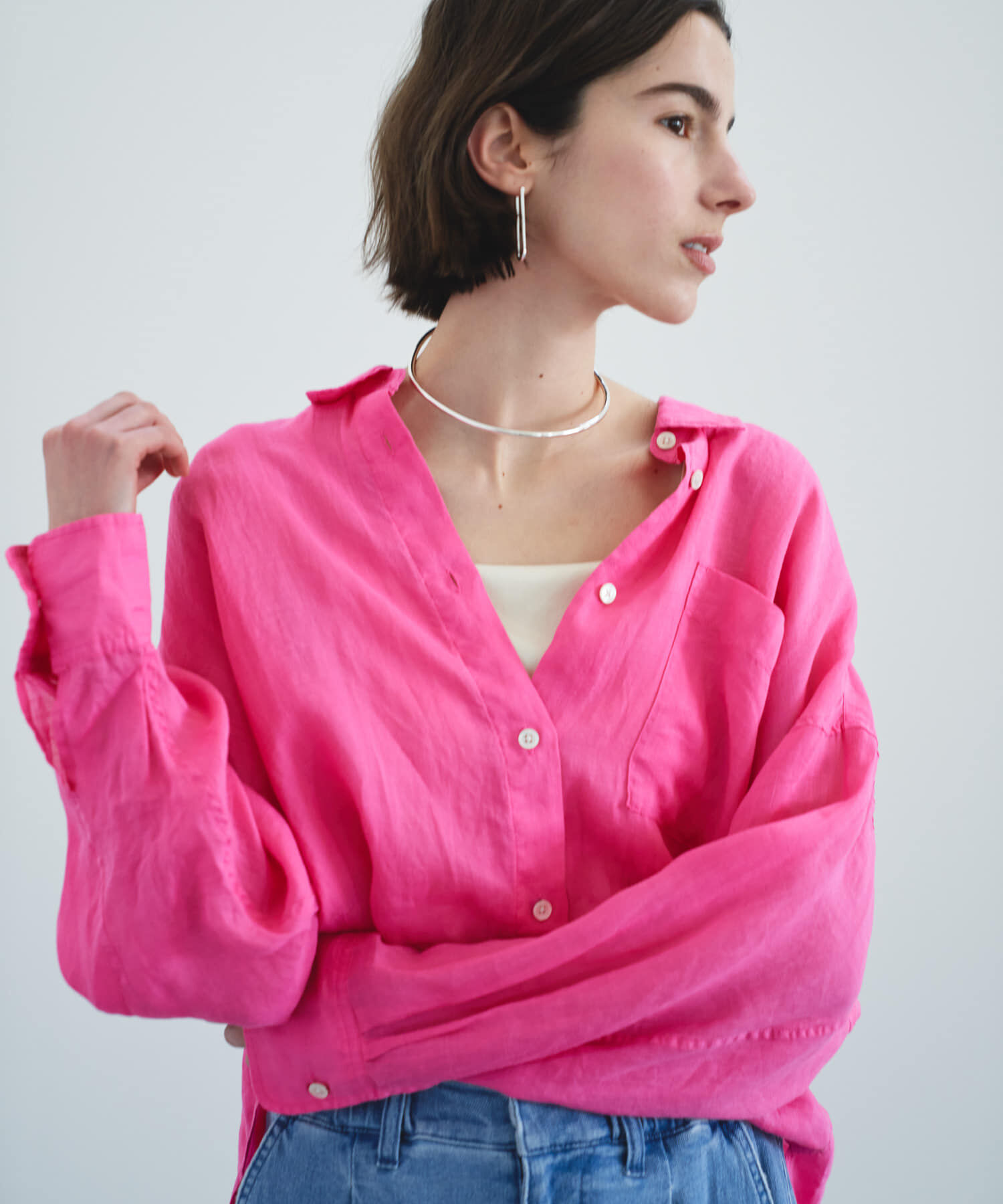 URBAN RESEARCH「ガーメントダイラミーオーバーシャツ」|シャツ・ブラウス|