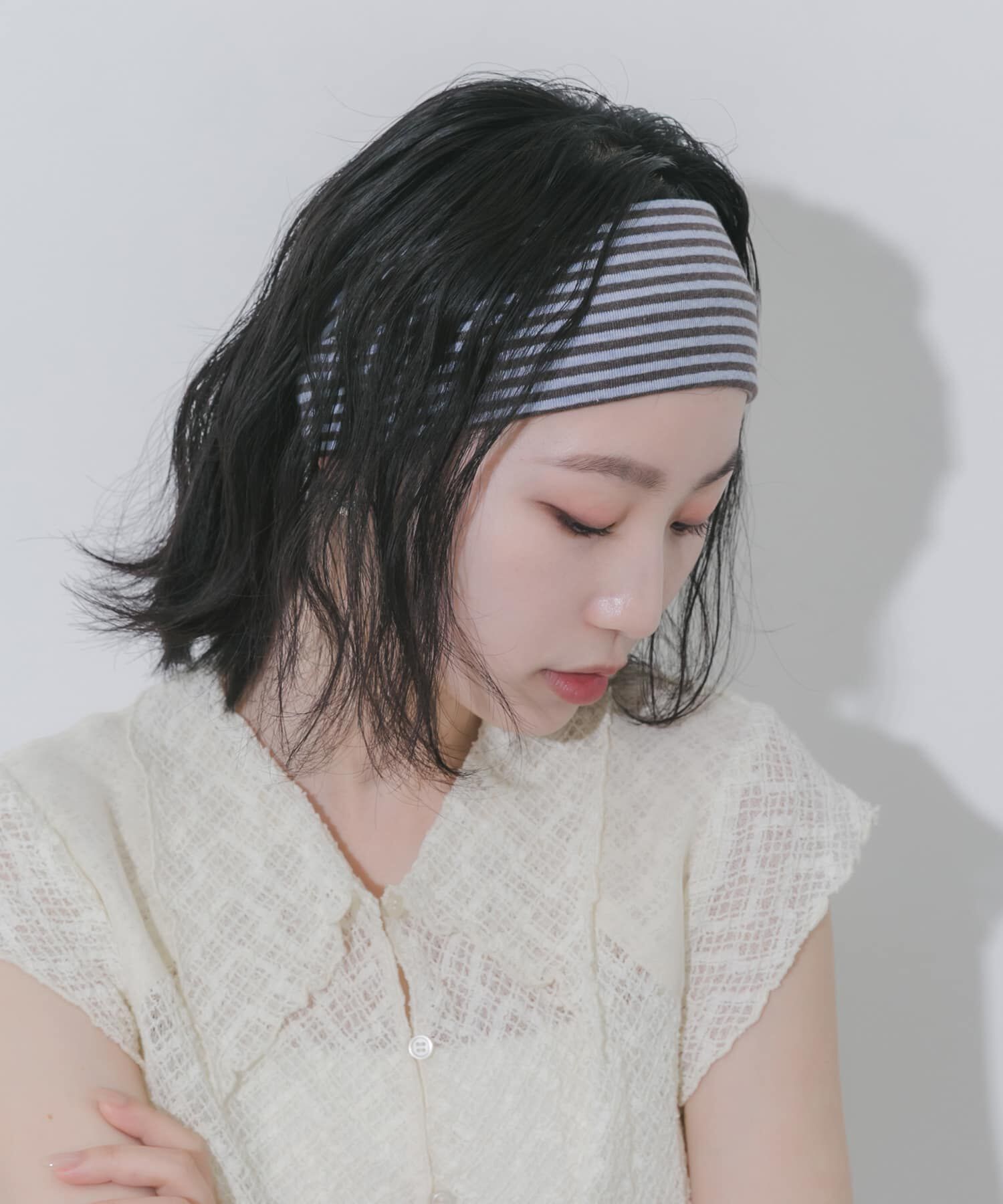 SMELLY「カラーボーダーヘアバンド」|ヘアバンド|