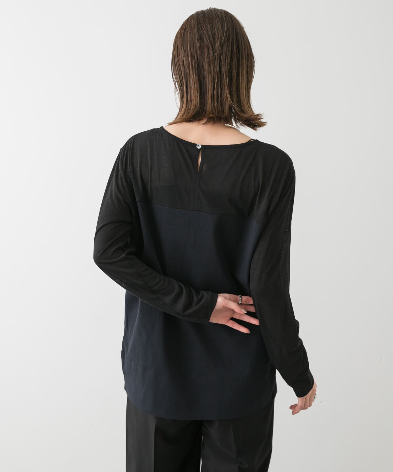 SENSE OF PLACE by URBAN RESEARCH「クルーネックドッキングスリットトップ」|Tシャツ・カットソー|