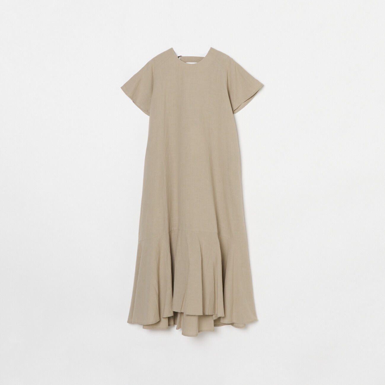  「normment COTTON LINEN VBACK DRESS」|ワンピース|オレンジ系