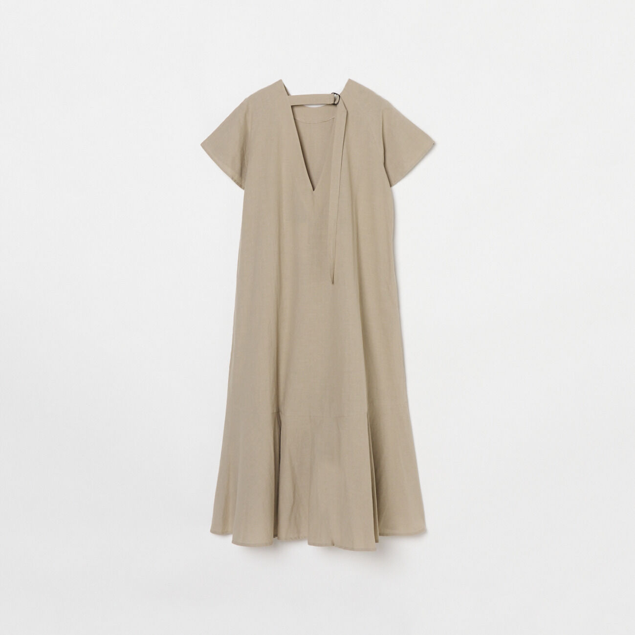  「normment COTTON LINEN VBACK DRESS」|ワンピース|