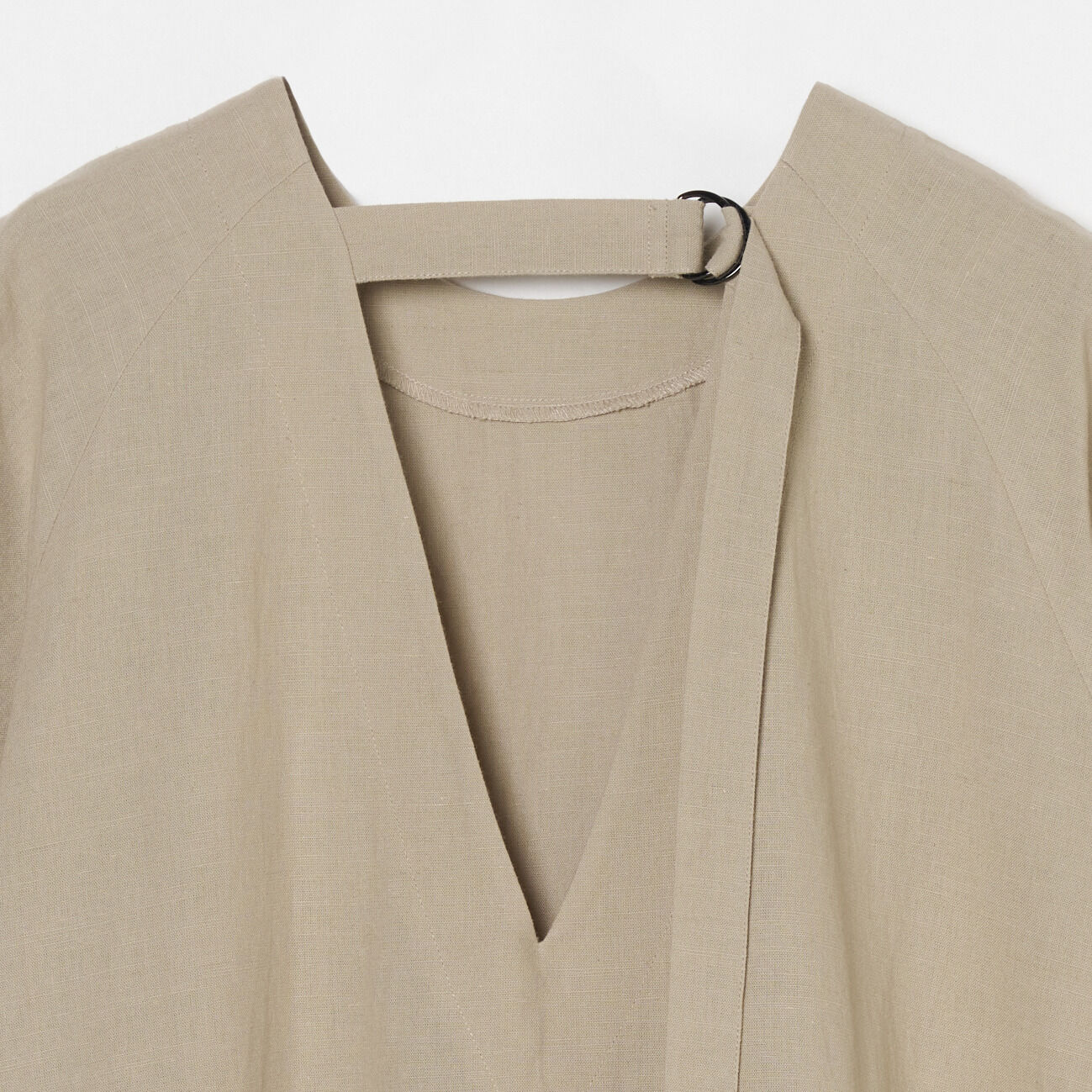  「normment COTTON LINEN VBACK DRESS」|ワンピース|