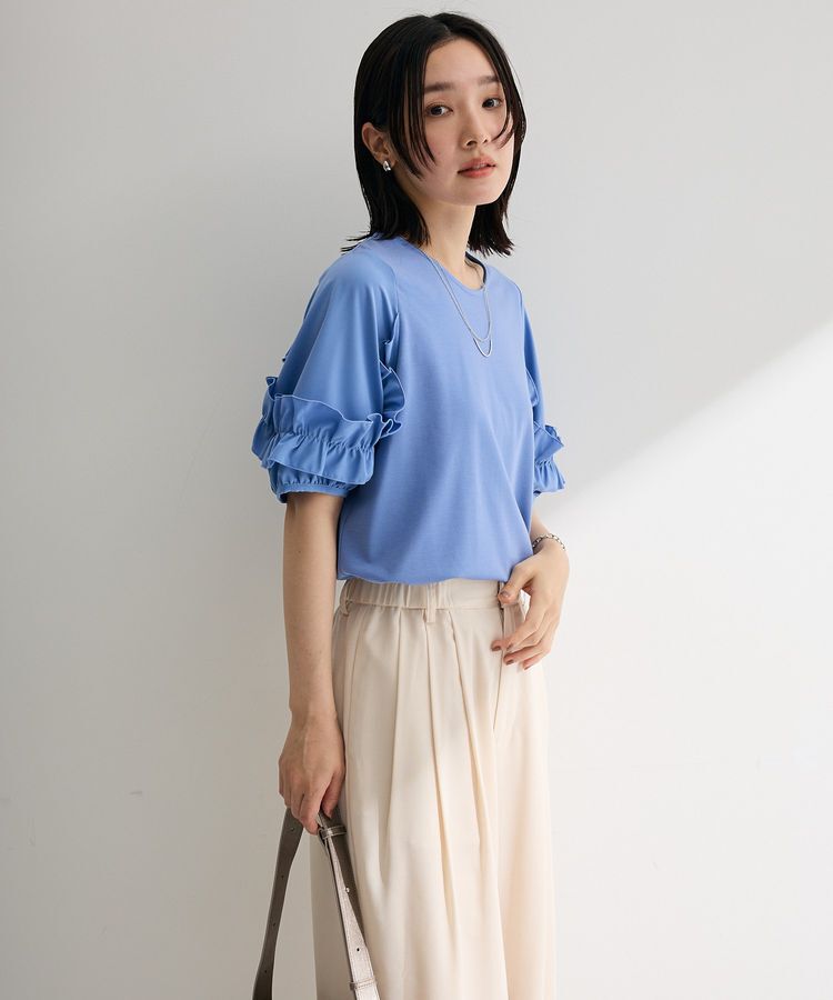 Green Parks「袖フリルプルオーバー」|Tシャツ・カットソー|