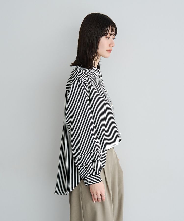 YECCA VECCA「2way裾アレンジパール釦ブラウス」|シャツ・ブラウス|