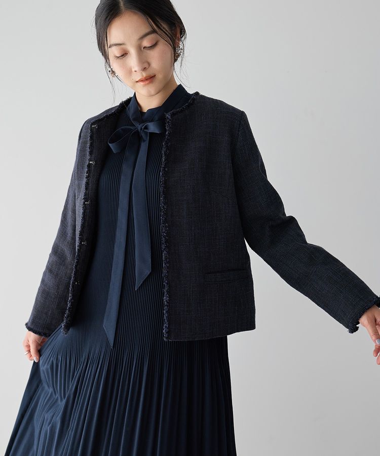 YECCA VECCA「ツイードジャケット(1)」|テーラードジャケット|Navy