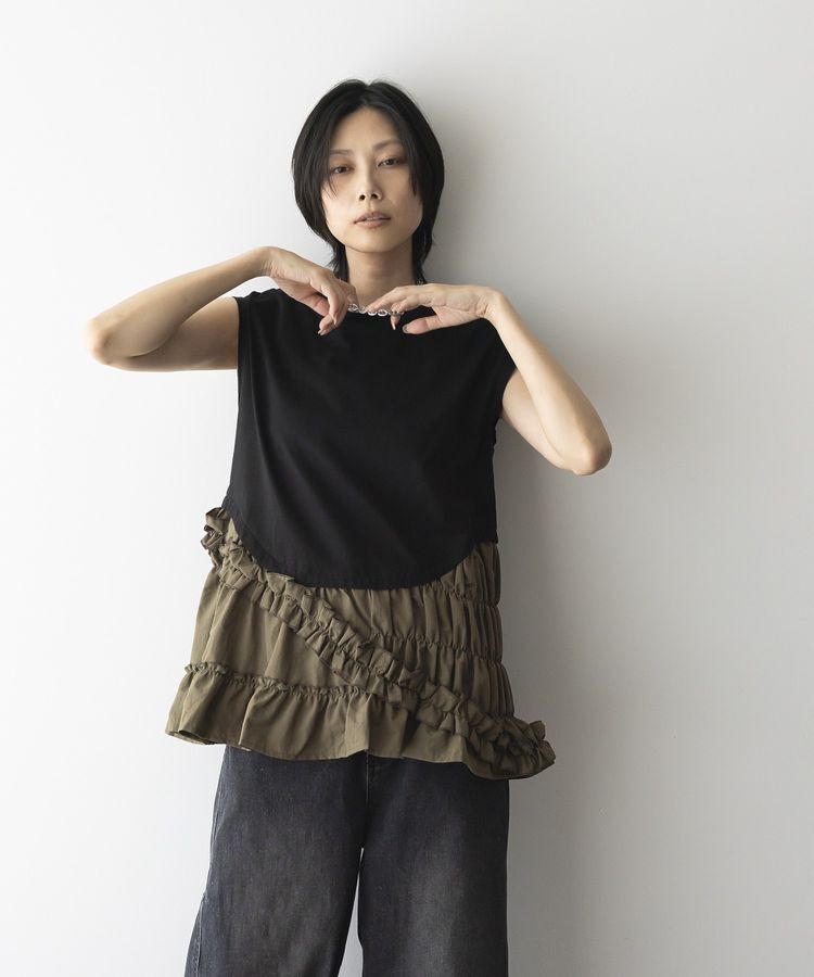 GARAGE OF GOOD CLOTHING「フリルデザインドッキングプルオーバー」|Tシャツ・カットソー|